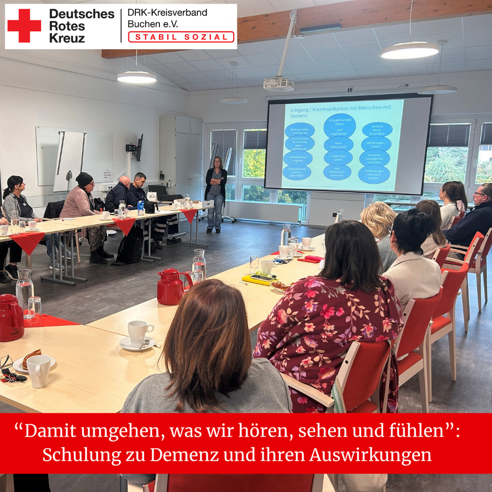 Demenz-Schulung Homepage Teilnehmer der Schulung sowie Referentin